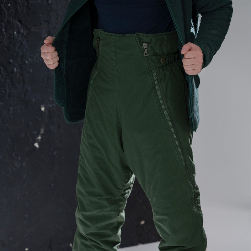 Pantalones del ejército sueco genuino M90 pantalones térmicos verdes clima frío