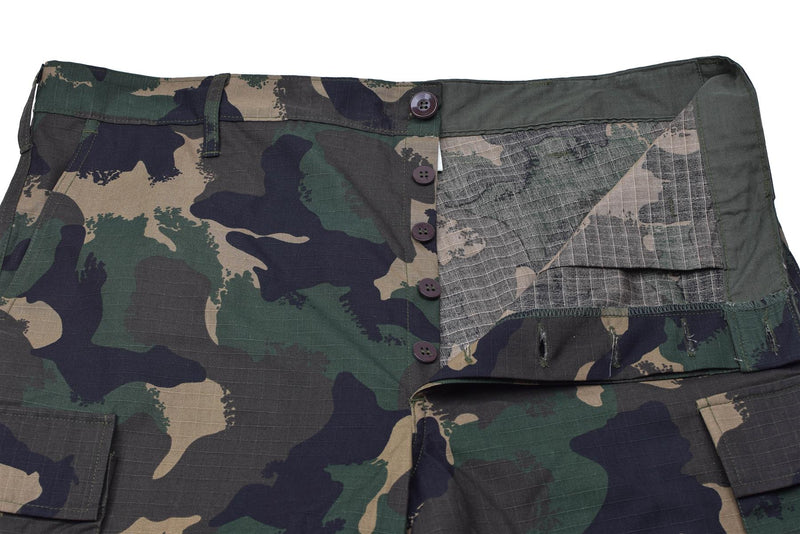 Pantalones de campo de verano militar húngaro original M1990 Woodland Camo Ripstop Nuevo