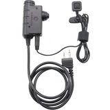 Earmor M52 PTT Adaptador Midland Cable de auriculares tácticos con cable de 2 pines Negro