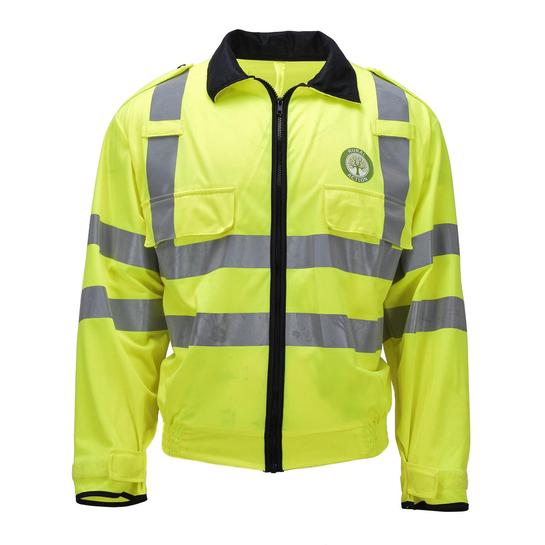 Chaqueta de alta visibilidad para voluntarios de la comunidad escocesa original Ropa de trabajo amarilla reflectante