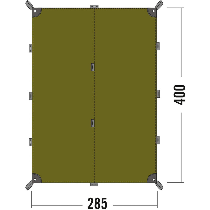 Tatonka Waterproof Shelter Tent Tent Tent Town Toldo de hamaca liviana Oliva
