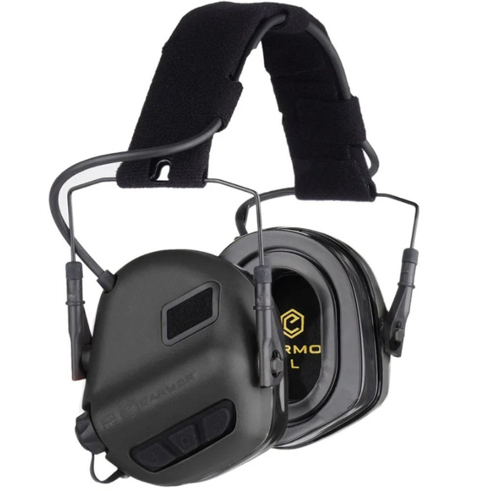 EARMOR M31 Plus Orejeras Electrónicas de Protección Auditiva Tácticas Al Aire Libre Negro