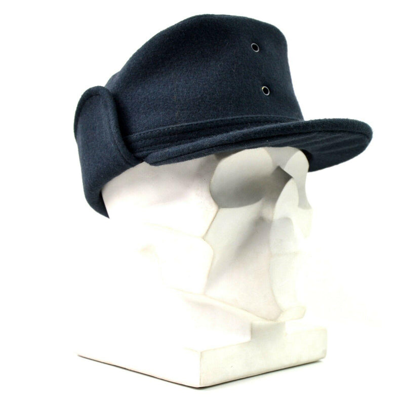 Hombo de invierno de lana del ejército sueco original. Capa de invierno de Suecia Azul