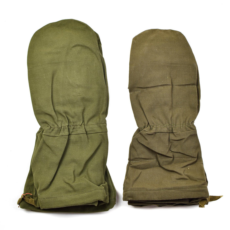 Guantes de algodón del ejército francés genuino Olive Od Drurneding Worwear Military Nuevo
