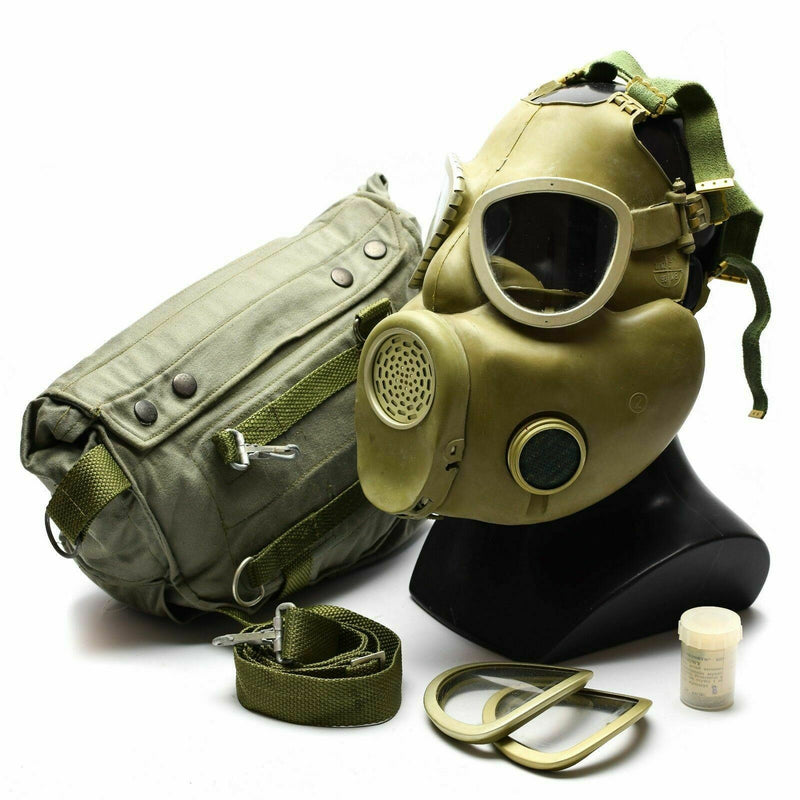 Máscara de gas militar polaca MP-4 Genuino respiratorio Químico gris aceituna OD Nuevo