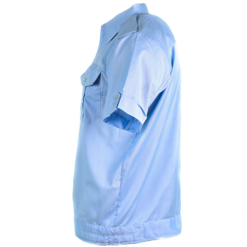 Genuina camisa del ejército eslovaco Bdu Mangas cortas Azules Nuevos