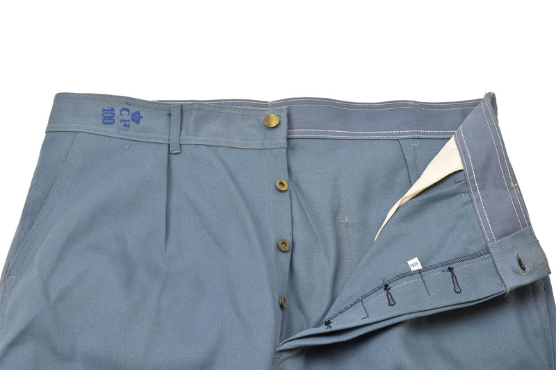 Pantalones militares daneses originales Pantalones informales del ejército del ejército Dinamarca Azules nuevos