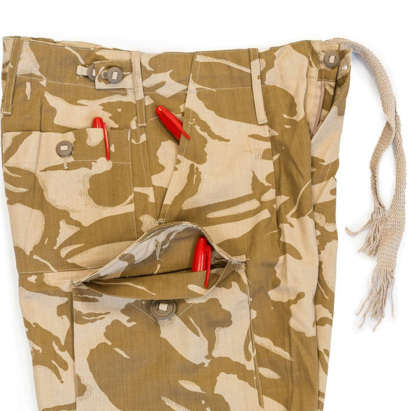 Genuinos pantalones de combate del ejército británico pantalones militares desérticos 95 liviano nuevo