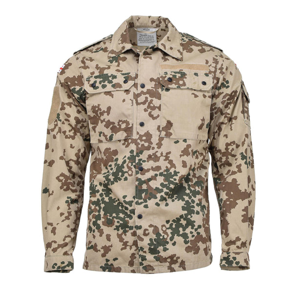 Genuina blusa de campo georgiana BLUSIÓN TROPENTARN Camuflage Camisetas tácticas