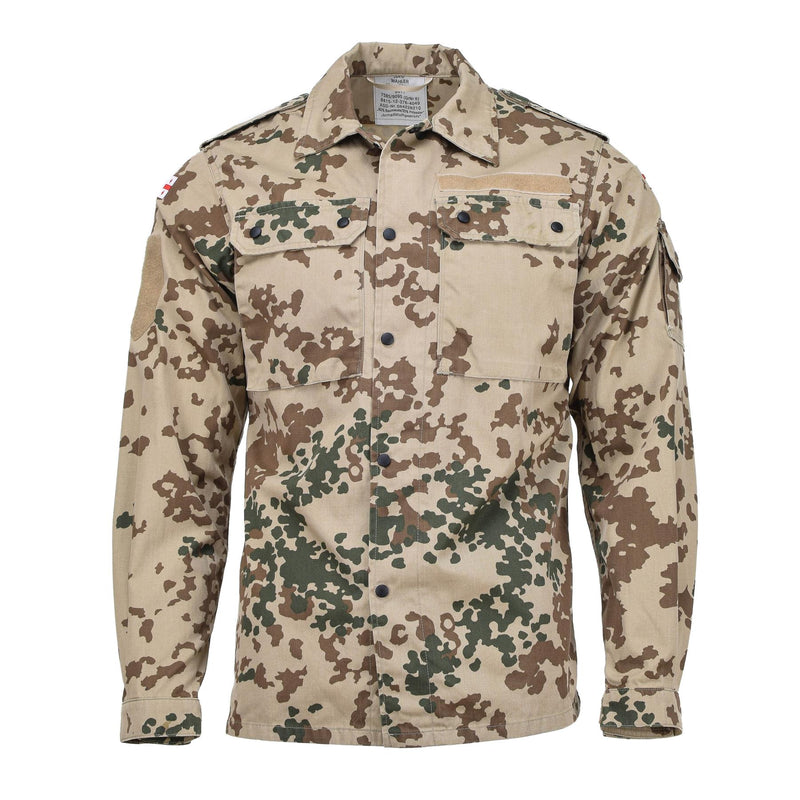 Genuina blusa de campo georgiana BLUSIÓN TROPENTARN Camuflage Camisetas tácticas