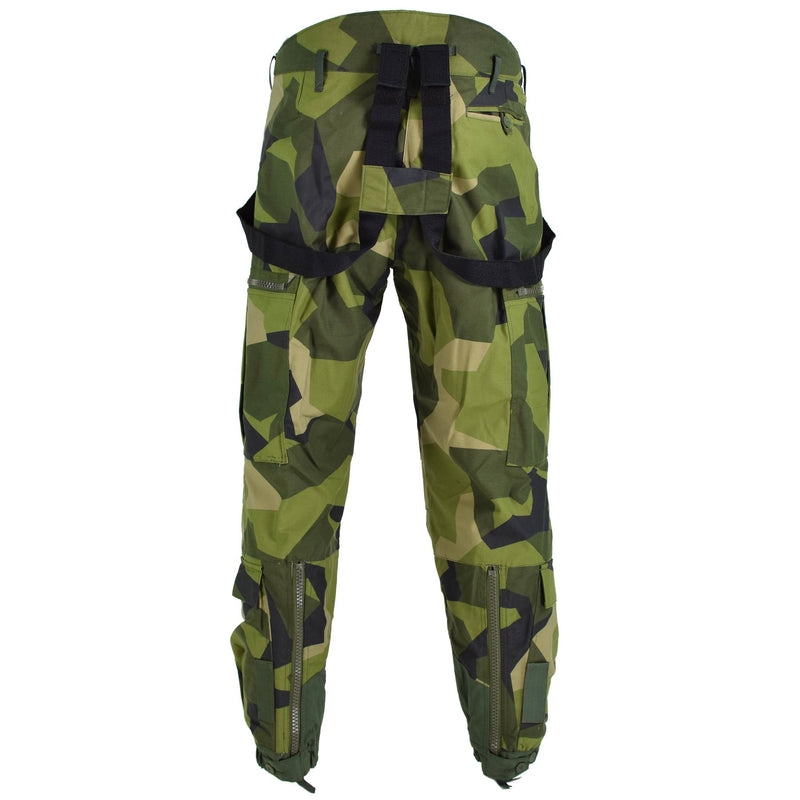 Pantalones de petrolero térmicos suecos originales M90 Splinter Camuflage BDU Pantalones Nuevos