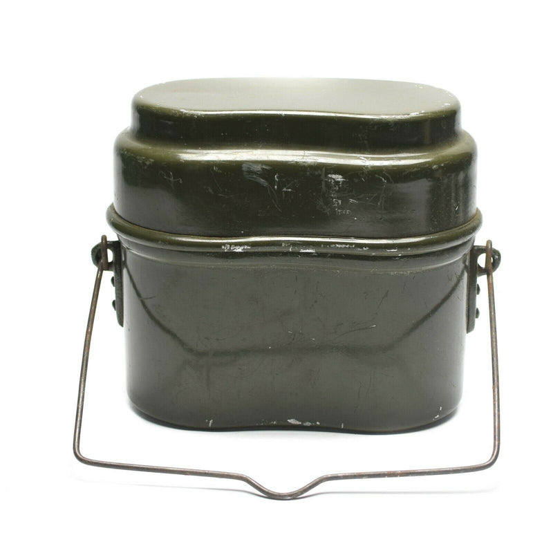 Kit de desorden del ejército húngaro genuino. Pot de bolos militar de aluminio set 2pcs