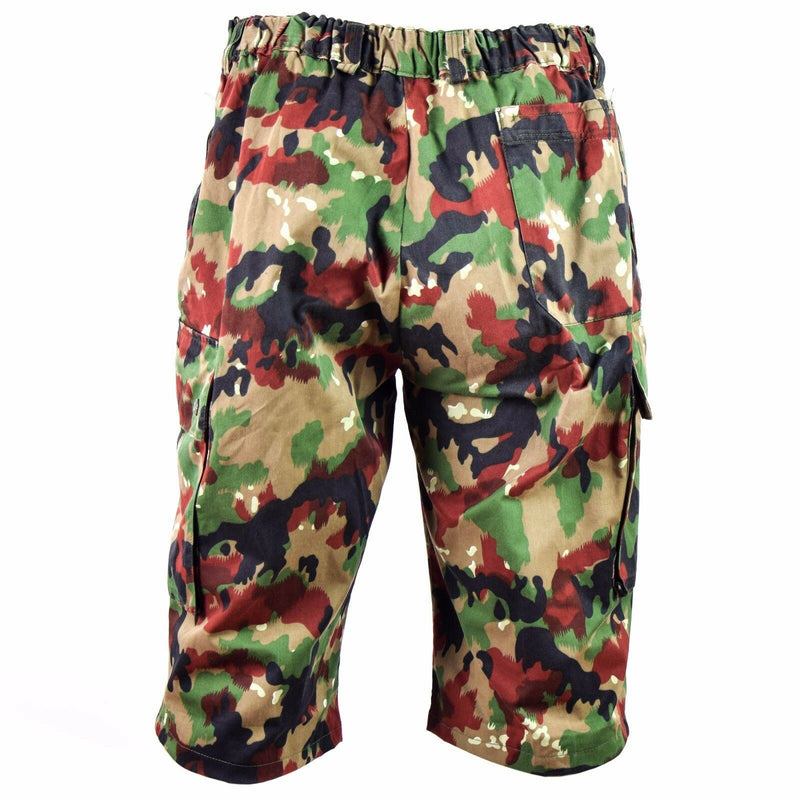 Shorts del ejército suizo original M83 Combate Field Alpenflage Taz 83 Cargo Cargo Shorts