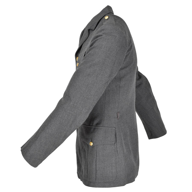 Jaqueta de uniforme de uniforme genuino ejército Grey Military Excalse UNIFORM Vestido de uniforme