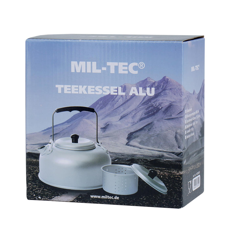 MIL-TEC Teakettle Aluminio Ligero Ligero de 800 ml Campando al aire libre
