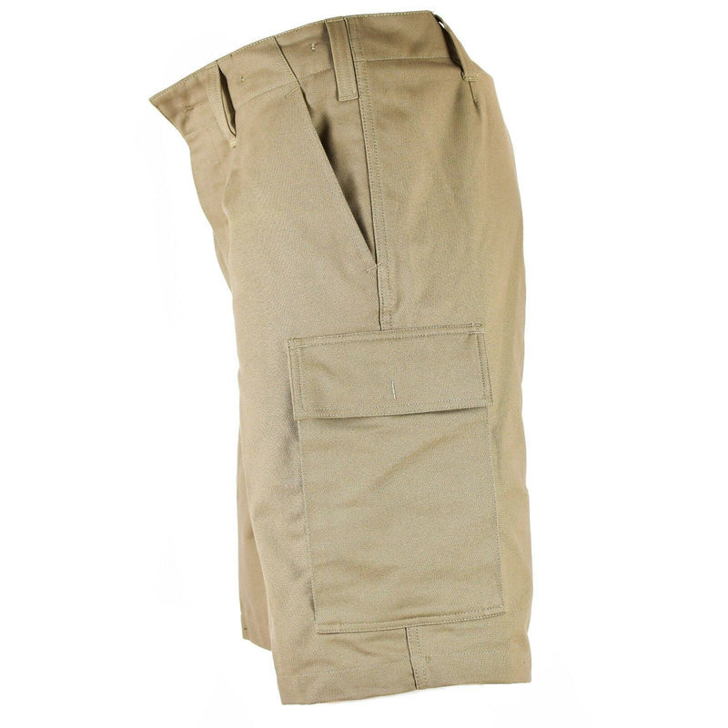 Ejército alemán genuino emitido pantalones cortos de piel de moles de carga duradera verano caqui beige nuevo