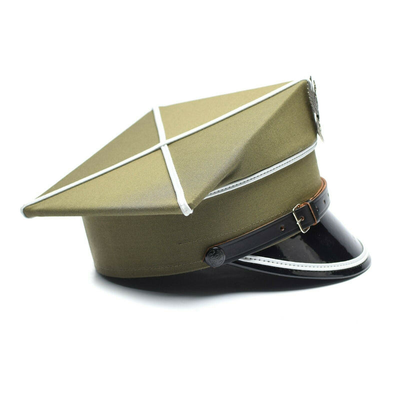 Hombo de visera militar polaco genuino Oficial del Ejército de Polonia Peaked Eagle Cockade NUEVO