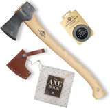 Gränsfors Juego de regalo con funda de cuero y piedra para afilar hacha forestal pequeña