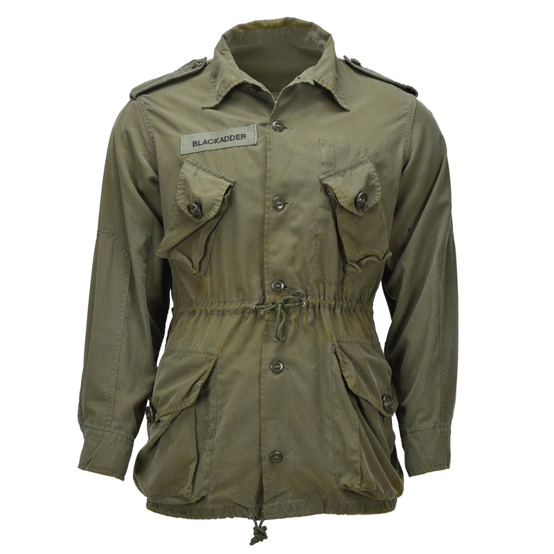 Chaqueta de campo original del ejército canadiense Algodón Excedente militar Verde oliva