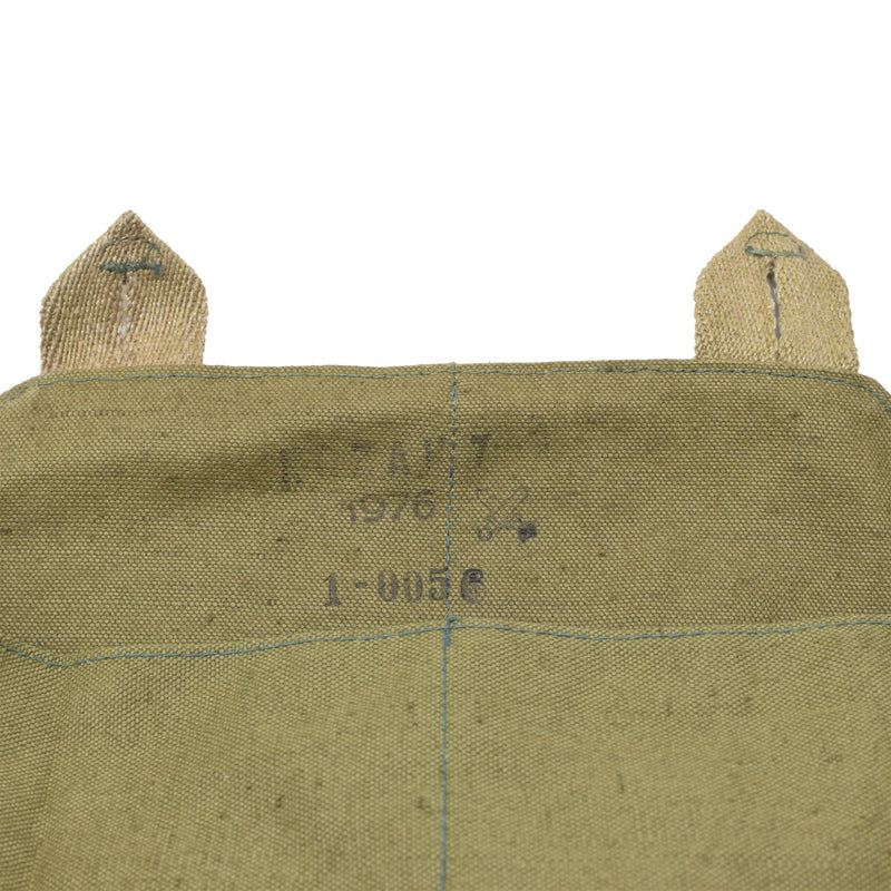 Bolsita de hombro de máscara de gas militar checa original lienzo verde