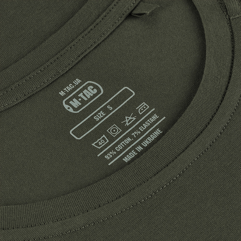 M-Tac 93/7 Camiseta de verano de ajuste cómodo, algodón elástico ligero, color oliva militar