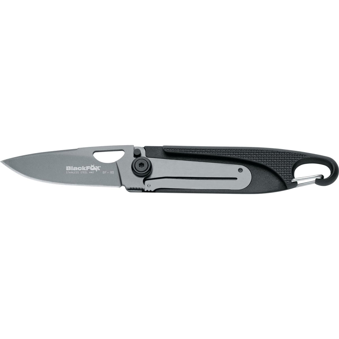 Cuchillo plegable Fox Knives Brand Baroni con revestimiento de titanio y mango de acero 440 zytel negro