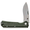 Cuchillo plegable CIOL de marca Fox Knives, mango de acero inoxidable 440C Micarta con revestimiento satinado