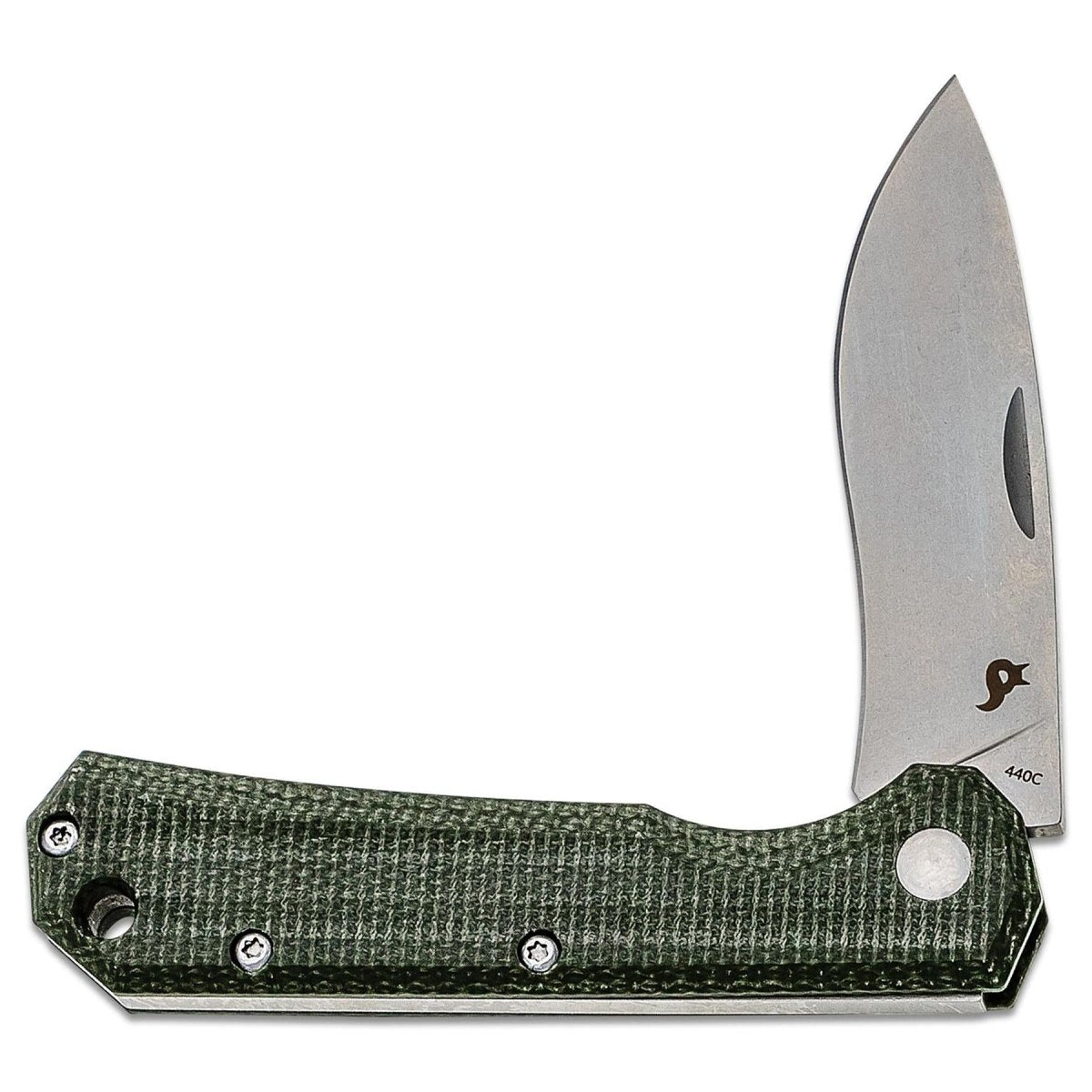 Cuchillo plegable CIOL de marca Fox Knives, mango de acero inoxidable 440C Micarta con revestimiento satinado