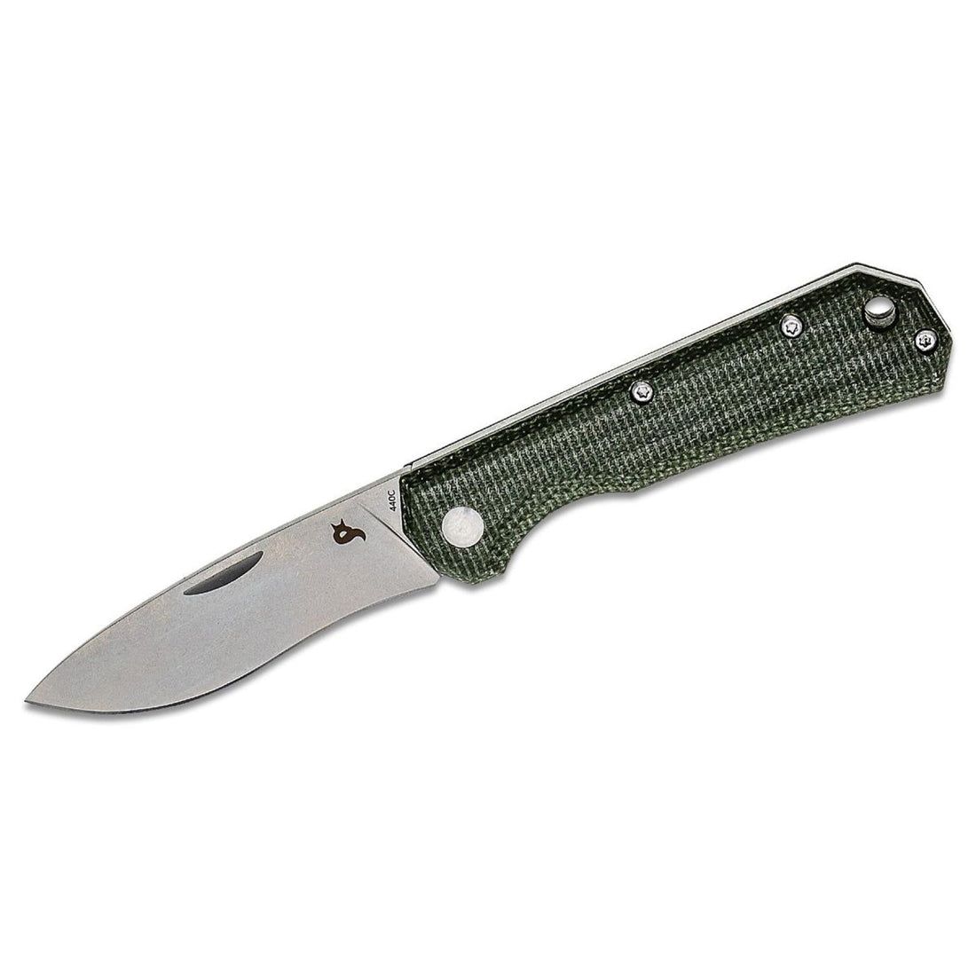 Cuchillo plegable CIOL de marca Fox Knives, mango de acero inoxidable 440C Micarta con revestimiento satinado
