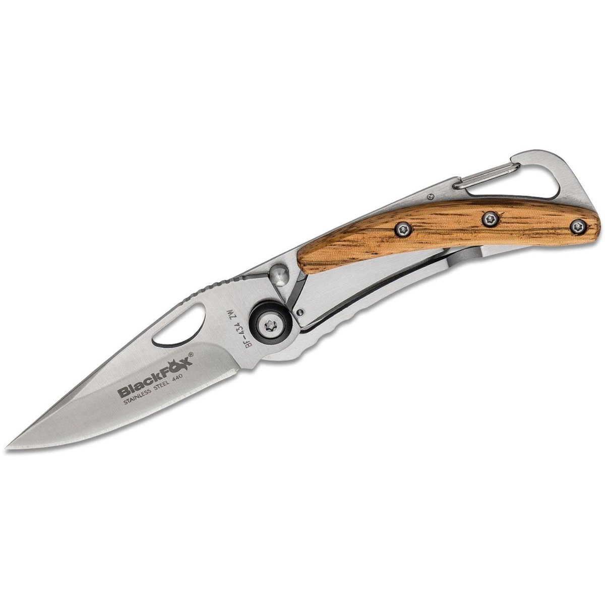 Fox Knives Brand cuchillo de bolsillo plegable mango de madera acero inoxidable 440 recubierto satinado