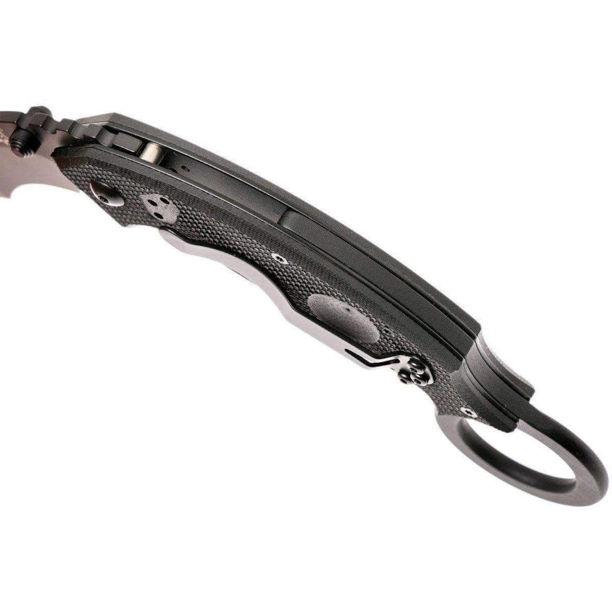 Fox Knives Brand Italy Chiropteka Cuchillo plegable Karambit acero inoxidable negro