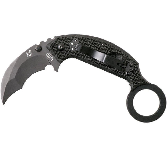 Fox Knives Marca Italia Chiropteka Cuchillo plegable Karambit acero inoxidable negro - GoMilitar