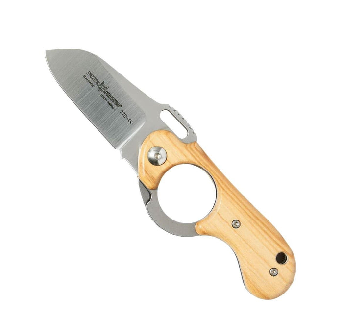 Navaja Fox Knives Brand Italy Elite acero inoxidable mango madera de olivo - GoMilitar