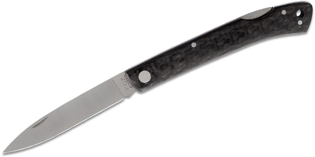 Cuchillo plegable Fox Knives Brand Italy acero inoxidable 440C mango de fibra de carbono