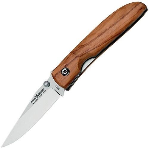 Cuchillo plegable Fox Knives Brand Italy acero inoxidable 440C mango de madera de olivo