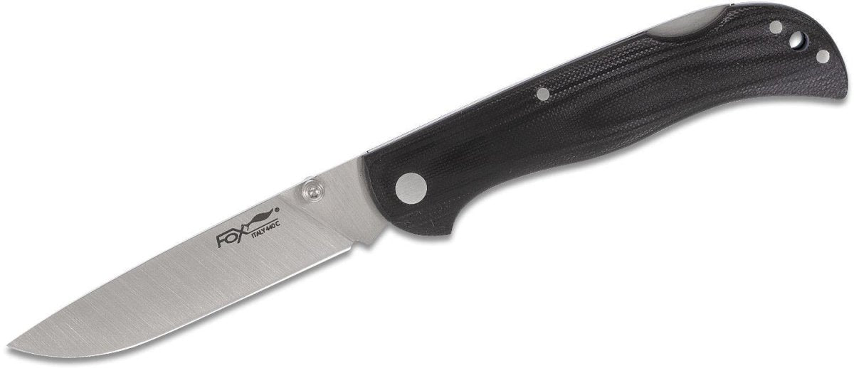 Navaja Fox Knives Brand Italy modelo 500 negra plegable acero inoxidable