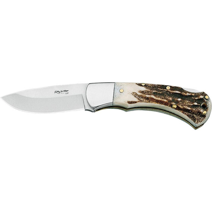Cuchillo Fox Knives Marca Italia Silver Line acero inoxidable mangos de asta de ciervo - GoMilitar