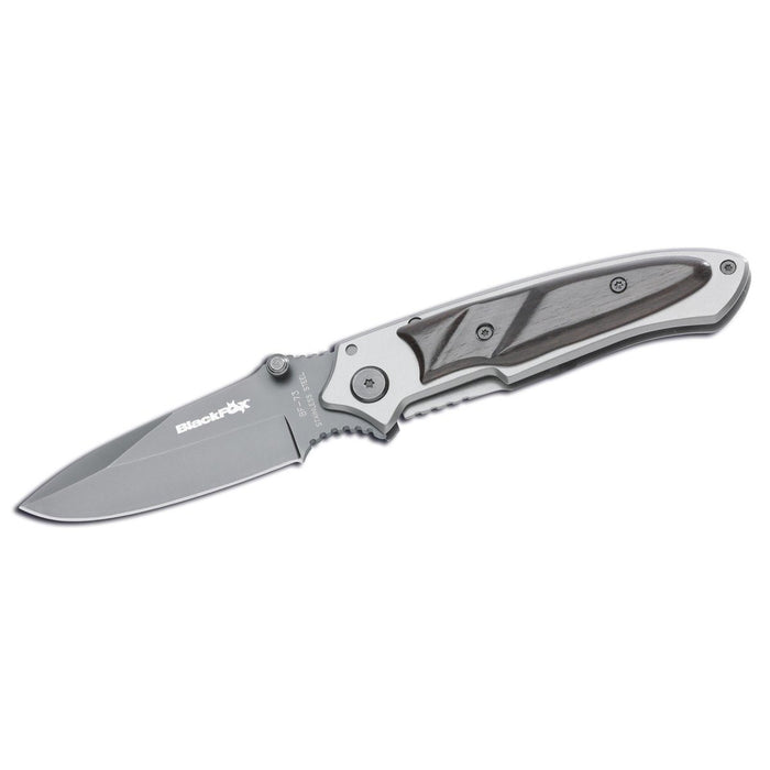 Fox Knives Brand Navaja plegable recubierta de titanio inox 440 madera negra - GoMilitar