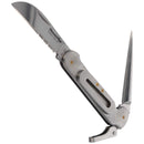 BlackFox folding sailing knife multitool with satin coated 420 stainless steel blade and 55 HRC hardness for durability