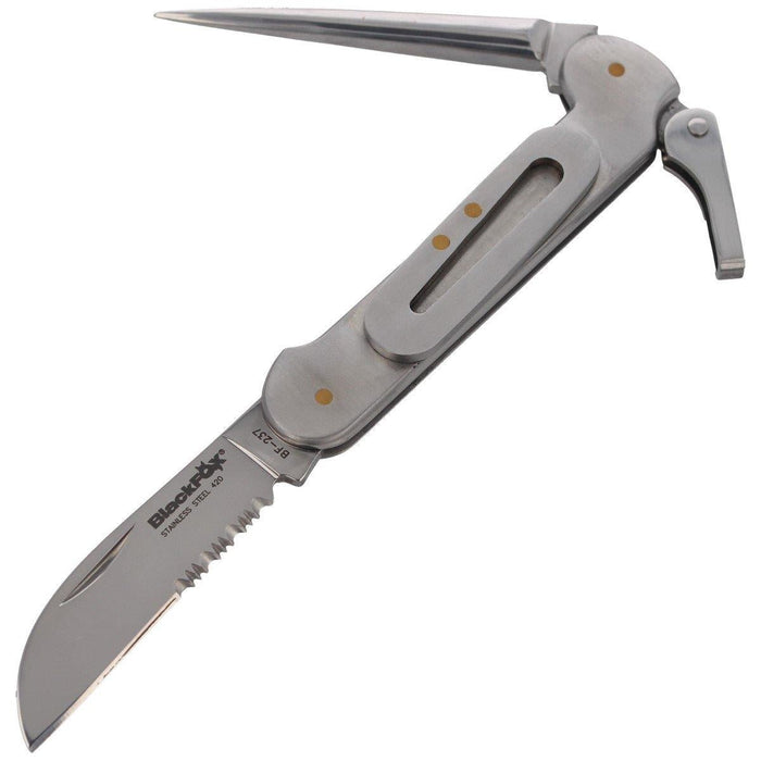 Navaja náutica marca Fox Knives multiherramienta plegable inoxidable 420 satinada 55 HRC - GoMilitar