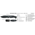 Fox Knives EASTWOOD TIGER Navaja de bolsillo de alta velocidad D2 acero G10 negro táctico