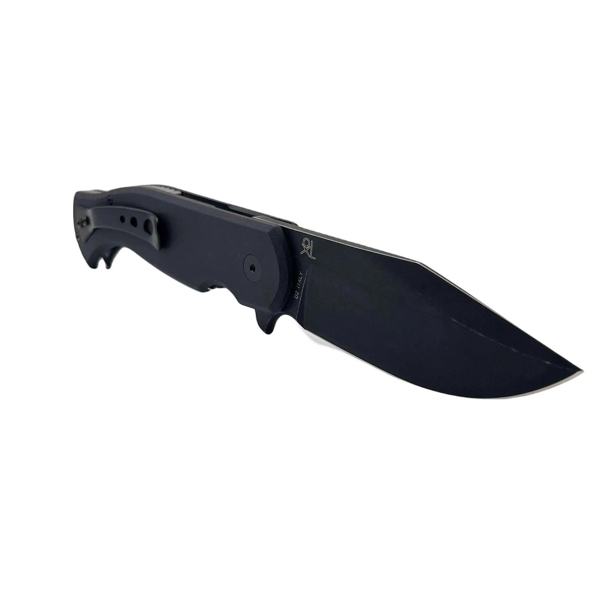 Fox Knives EASTWOOD TIGER Navaja de bolsillo de alta velocidad D2 acero G10 negro táctico
