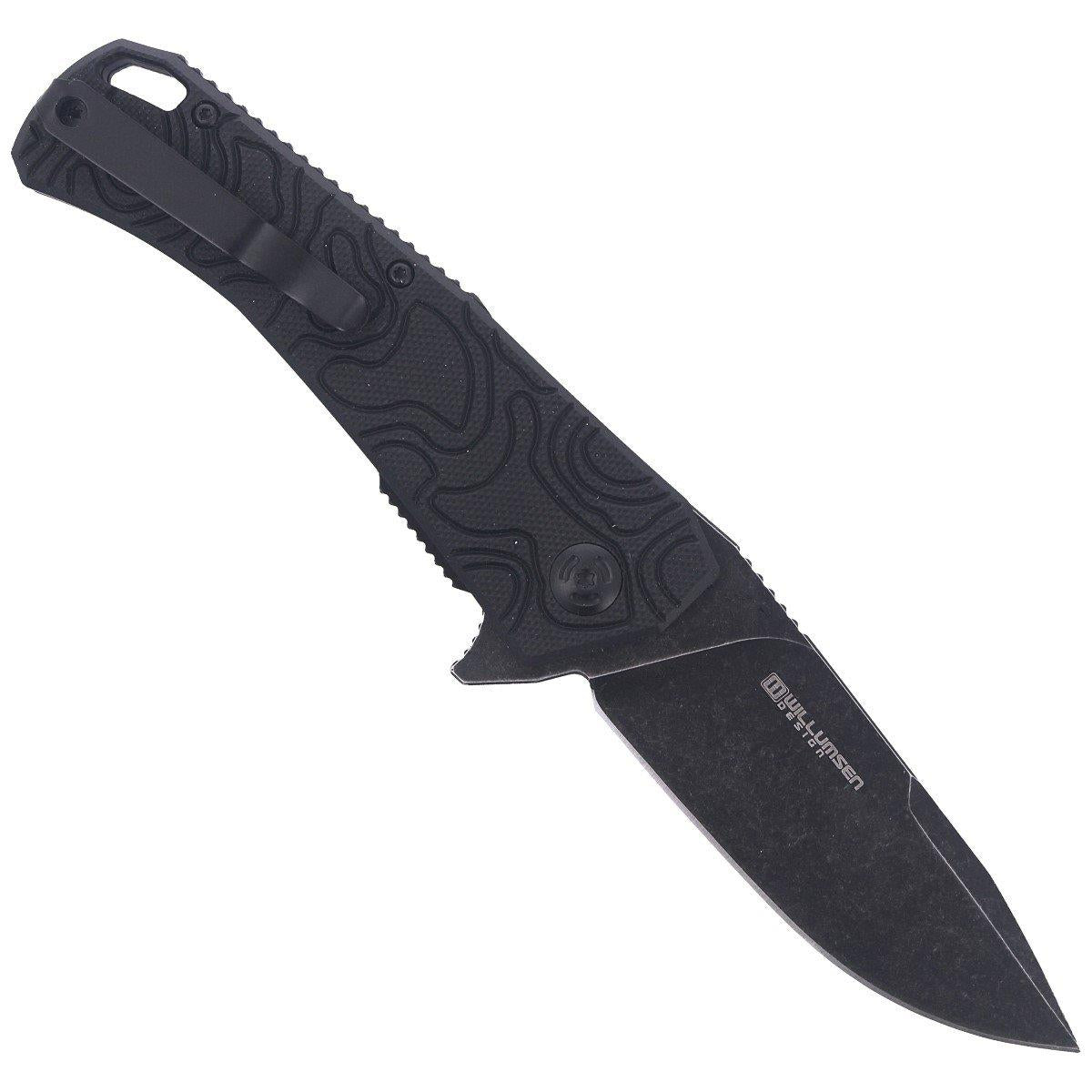Navaja de bolsillo plegable Fox Knives ECHO 1 negra Idroglider revestimiento lavado a la piedra