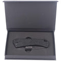 Navaja de bolsillo plegable Fox Knives ECHO 1 negra Idroglider revestimiento lavado a la piedra
