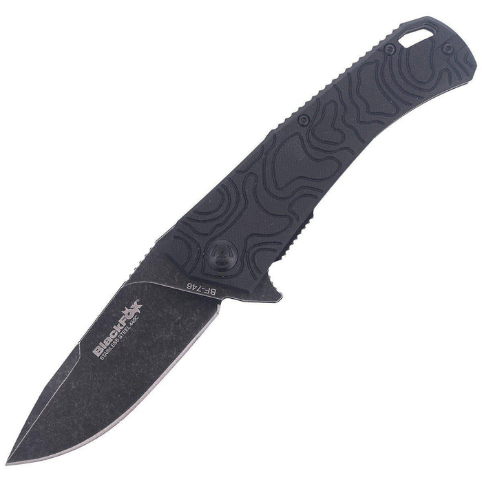 Navaja plegable Fox Knives ECHO 1 negra Idroglider revestimiento lavado a la piedra - GoMilitar