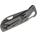 Navaja Fox Knives acero 440 recubierta de titanio negro mango de aluminio