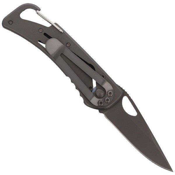 Navaja Fox Knives acero 440 recubierta de titanio negro mango de aluminio