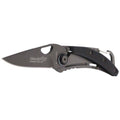 Navaja Fox Knives acero 440 recubierta de titanio negro mango de aluminio