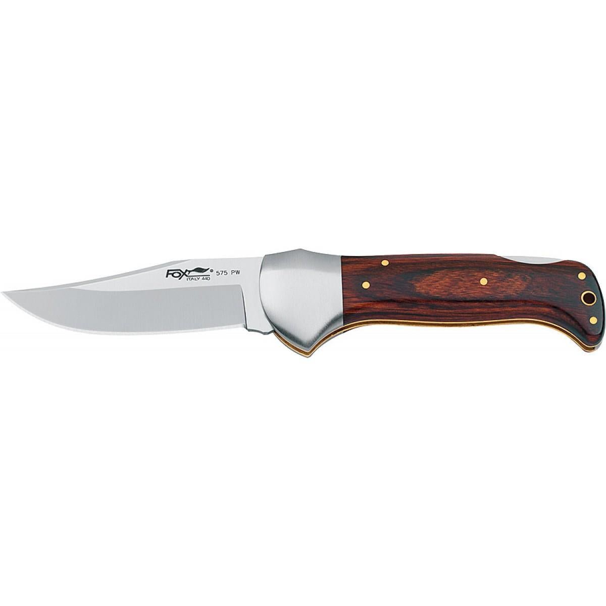Cuchillos Fox FOREST, cuchillo de bolsillo plegable, herramienta de caza y campamento, mango de pakkawood