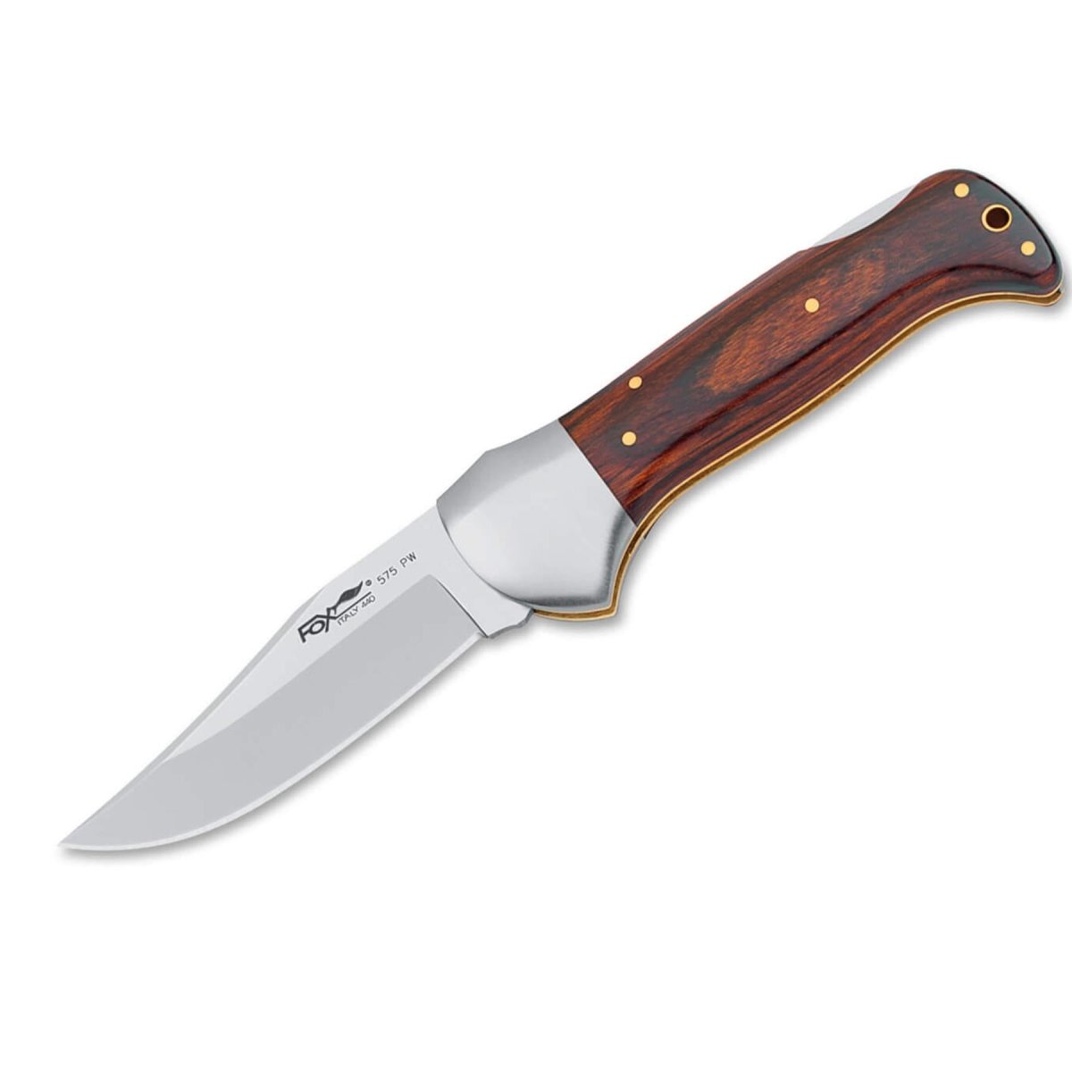 Cuchillos Fox FOREST, cuchillo de bolsillo plegable, herramienta de caza y campamento, mango de pakkawood